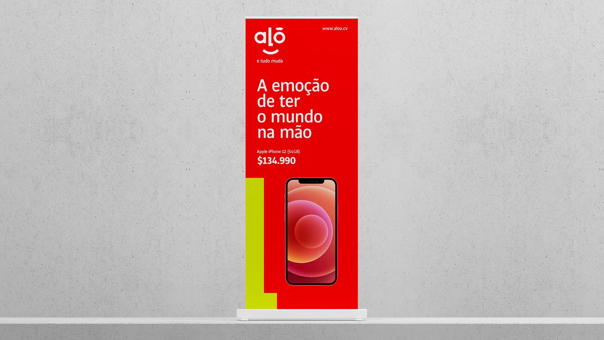 Alou roll-up banner