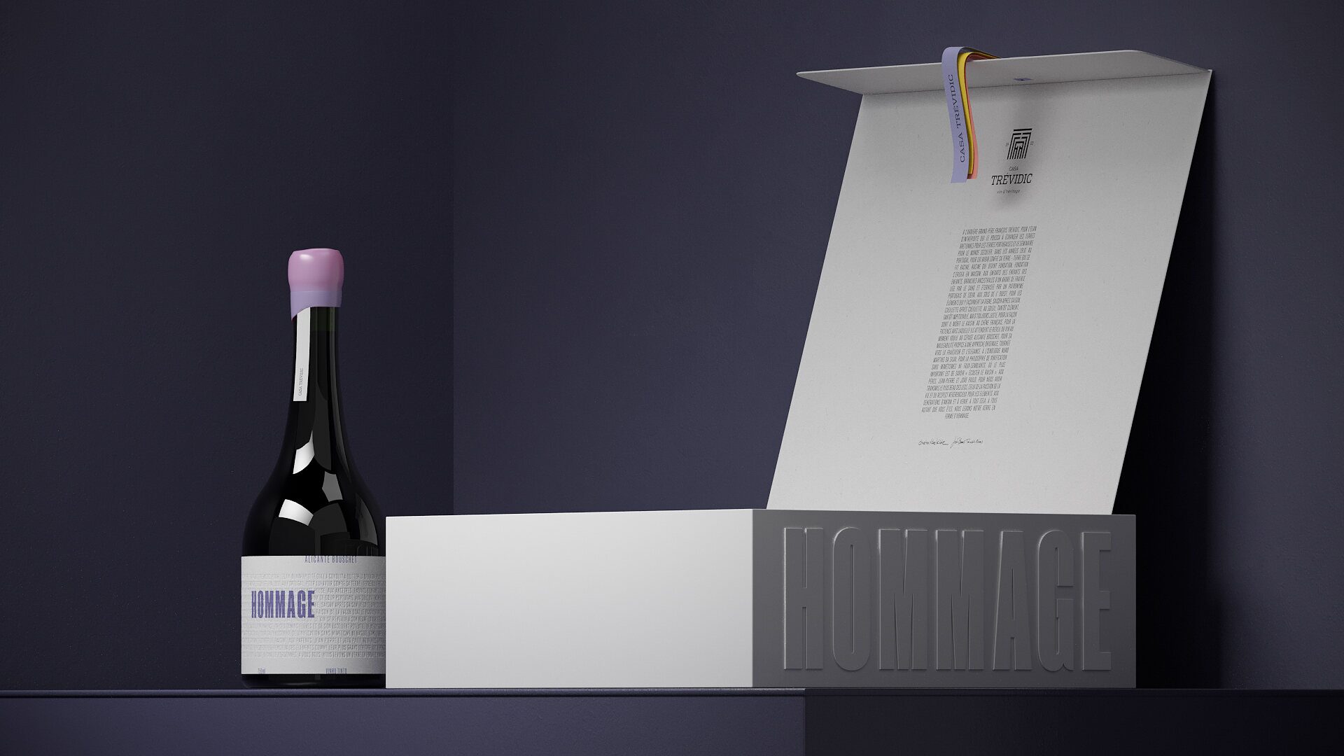 Hommage gift box and bottle